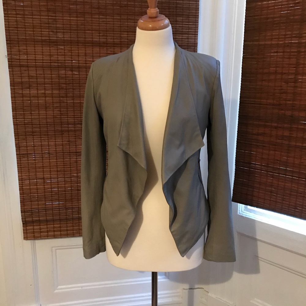 B.B. Dakota leather flyaway blazer